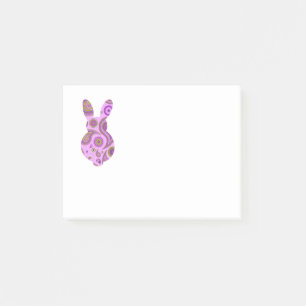 Pink Pattern Bunny Shape Post-it Notes
