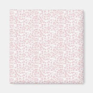 Pink Pattern Magnet Geometric Minimal Modern