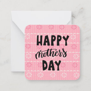 Pink Pattern Mothers Day Card