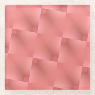 pink pattern pastel colour glass coaster