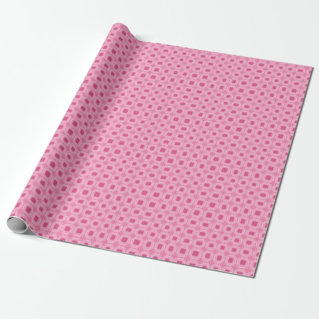 pink pattern, pink design, girly pattern, pink flo wrapping paper (Unrolled)