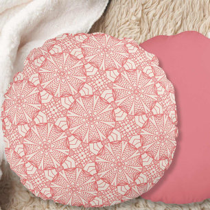 Pink Pattern Round Cushion