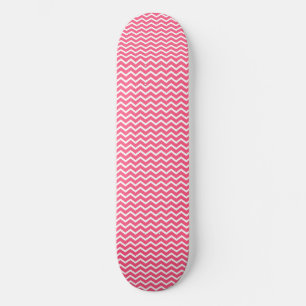 Pink Pattern Wave Skateboard