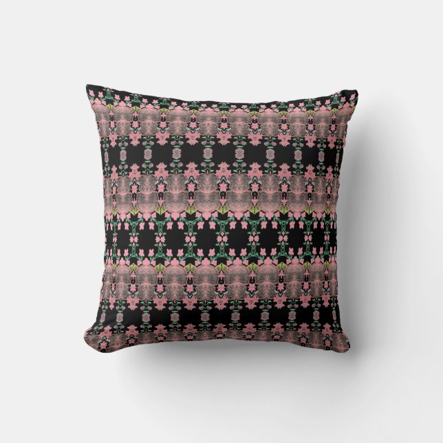 Pink Patterned Design With Black Cushion (Front)