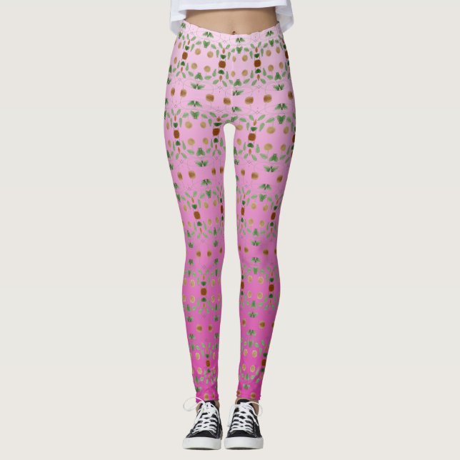 Pink Patterned Leggings (Front)
