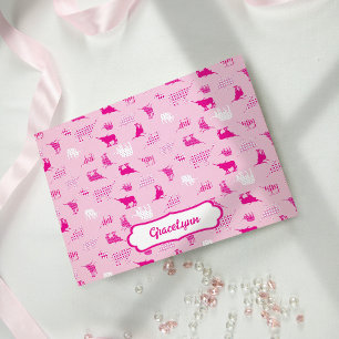 Pink Patterned Longhorns Pattern Postcard