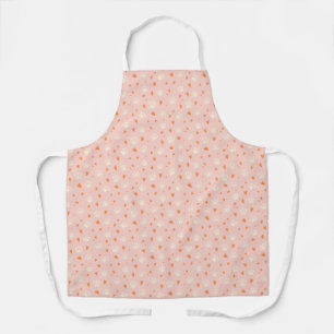Pink Paw Print Heart Pattern Apron