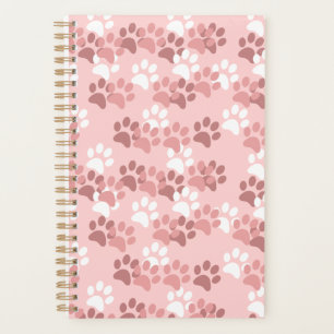 Pink Paw Print Planner