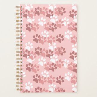 Pink Paw Print Planner