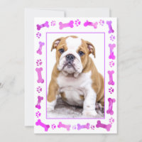 Pink Paw Prints New Pet Dog Puppy Shower