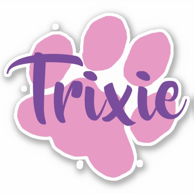 Pink pawprint custom (Front)