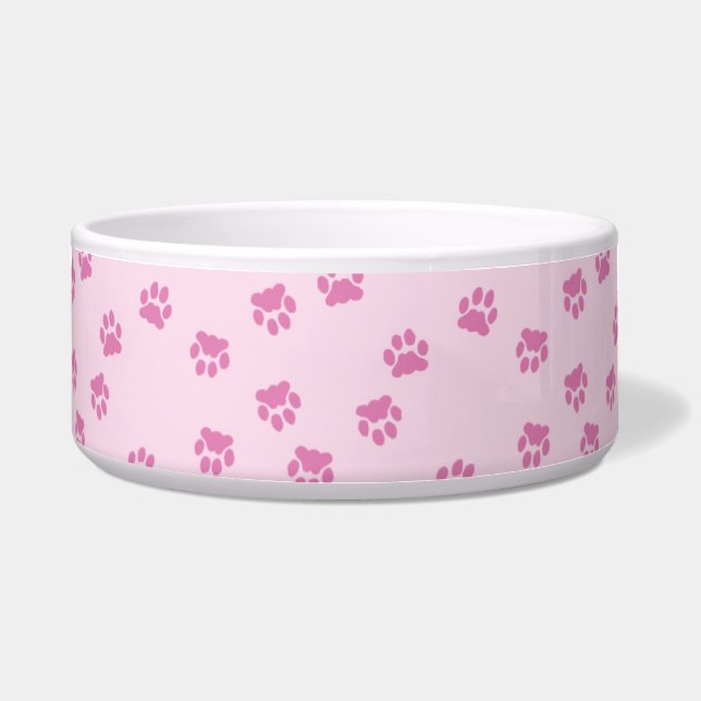 Pink Paws Pet Bowl (Front)