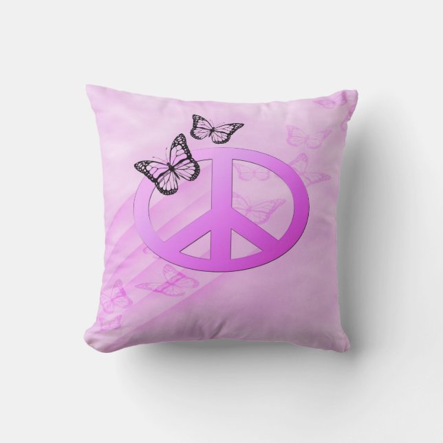 Pink Peace Cushion (Front)