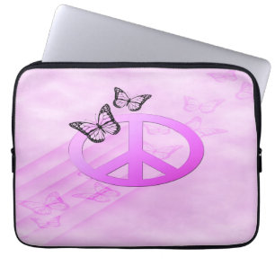 Pink Peace Laptop Sleeve