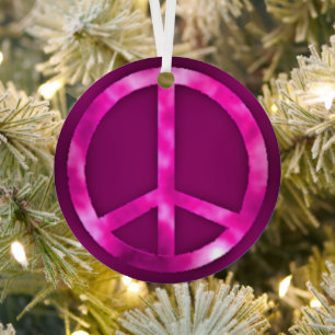Pink Peace Ornament
