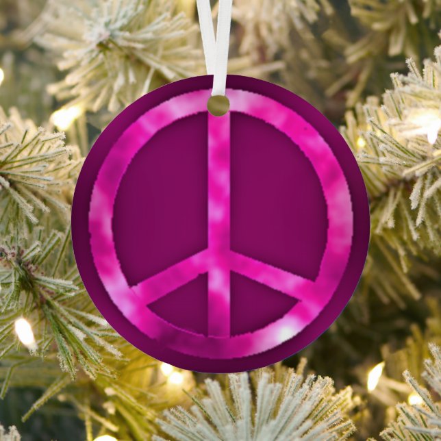 Pink Peace Ornament (Insitu)
