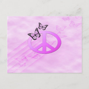 Pink Peace Postcard