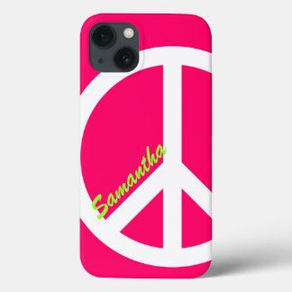 Pink Peace Sign iPhone 13 Case