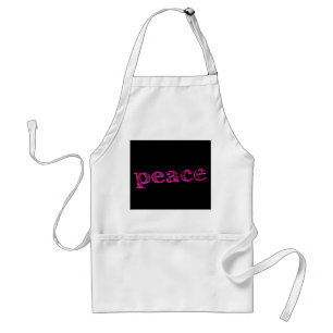 pink peace standard apron