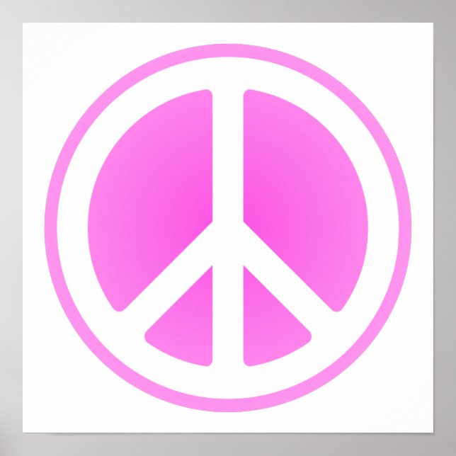 Pink Peace Symbol Poster (Front)
