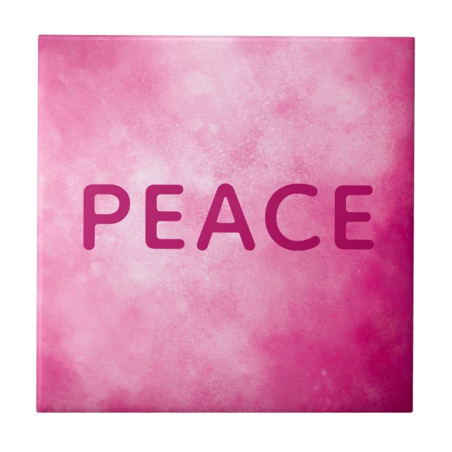 Pink PEACE Tile (Front)