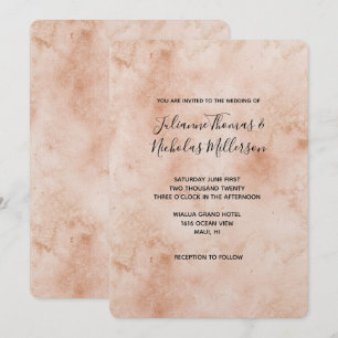 Pink Peach Abstract Invitation