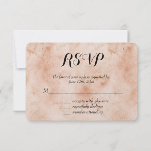 Pink Peach Abstract RSVP