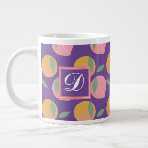 Pink Peach and Oranges Large Coffee Mug