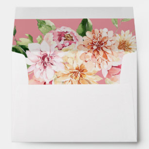 Pink & Peach Floral & Greenery - Pink Envelope