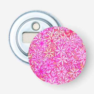 pink, peach, orchid and coral flowers bottle opener