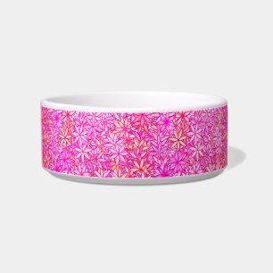 pink, peach, orchid and coral flowers bowl