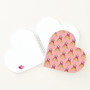 Pink Peach Pretty Vintage Retro Prom Dress Style Notebook