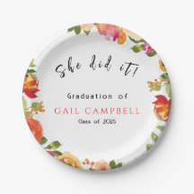 Pink & peach watercolor floral