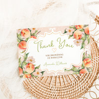 Pink Peach with Flowers Baby Shower Book Request