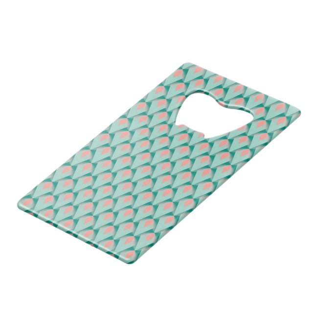 Pink Peach Yukka And Green Art Deco Pattern (Front Angled)