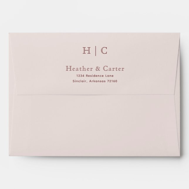Pink Pearl Botanical Envelope (Back (Top Flap))