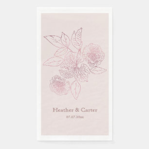 Pink Pearl Botanical Napkin