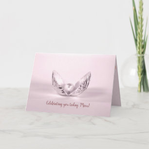 pink pearl in seashell Mother's Day Card