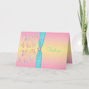 Pink Pearl & Pretty Pastels Thank You Card
