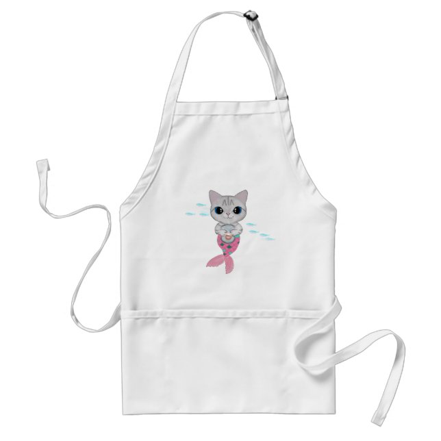 Pink Pearl Purrmaid Standard Apron (Front)