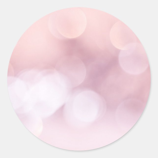 Pink Pearlescent Look Rose Gold Abstract  Classic Round Sticker (Front)