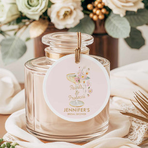 Pink Pearls and Prosecco Pink Bridal Shower Favour Tags