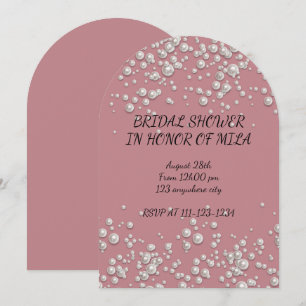 PINK PEARLS BRIDAL SHOWER INVITATION