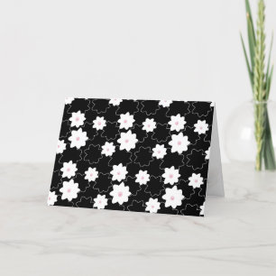 Pink pearls in flower birthday card