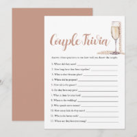 Pink Pearls & Prosecco Couple Trivia Bridal Game