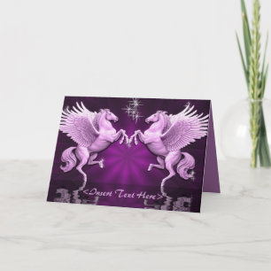 Pink Pegasus Reflections Greeting Card