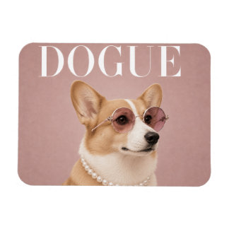 Pink Pembroke Welsh Corgi Dog Covergirl Magnet
