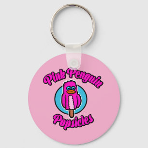 Pink Penguin Popsicle Key Ring