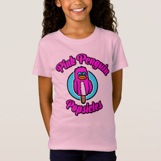 Pink Penguin Popsicle T-Shirt (Front)