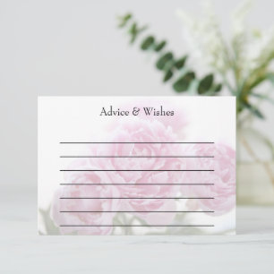 Pink peonies advice card
